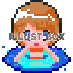 無料イラスト 水遊び ドット絵