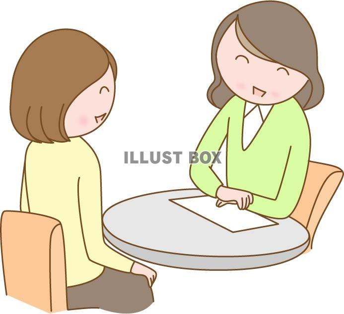 会話する女性