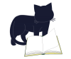 【シルエットねこ】本を読もう