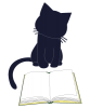 【シルエットねこ】何読んでるの？