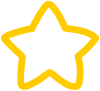 線で描いた透明な星（黄色）