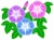 朝顔イラスト背景素材アサガオの花模様壁紙