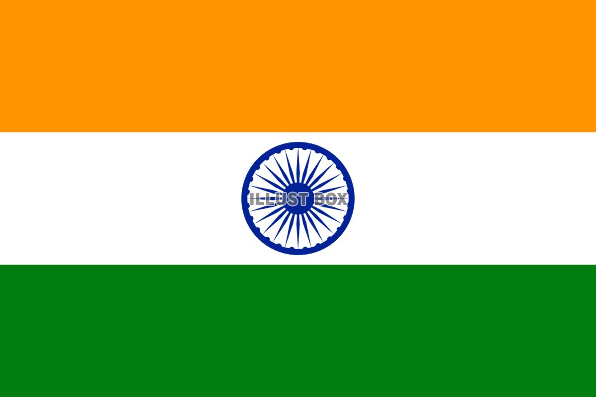 無料イラスト インドの国旗