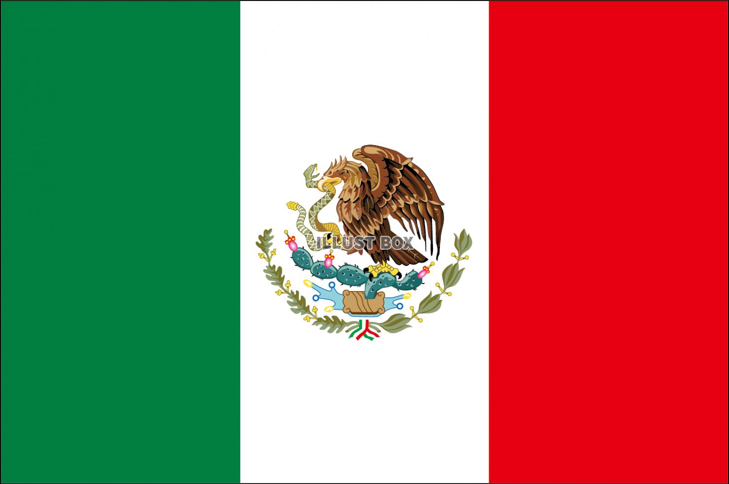 無料イラスト メキシコの国旗