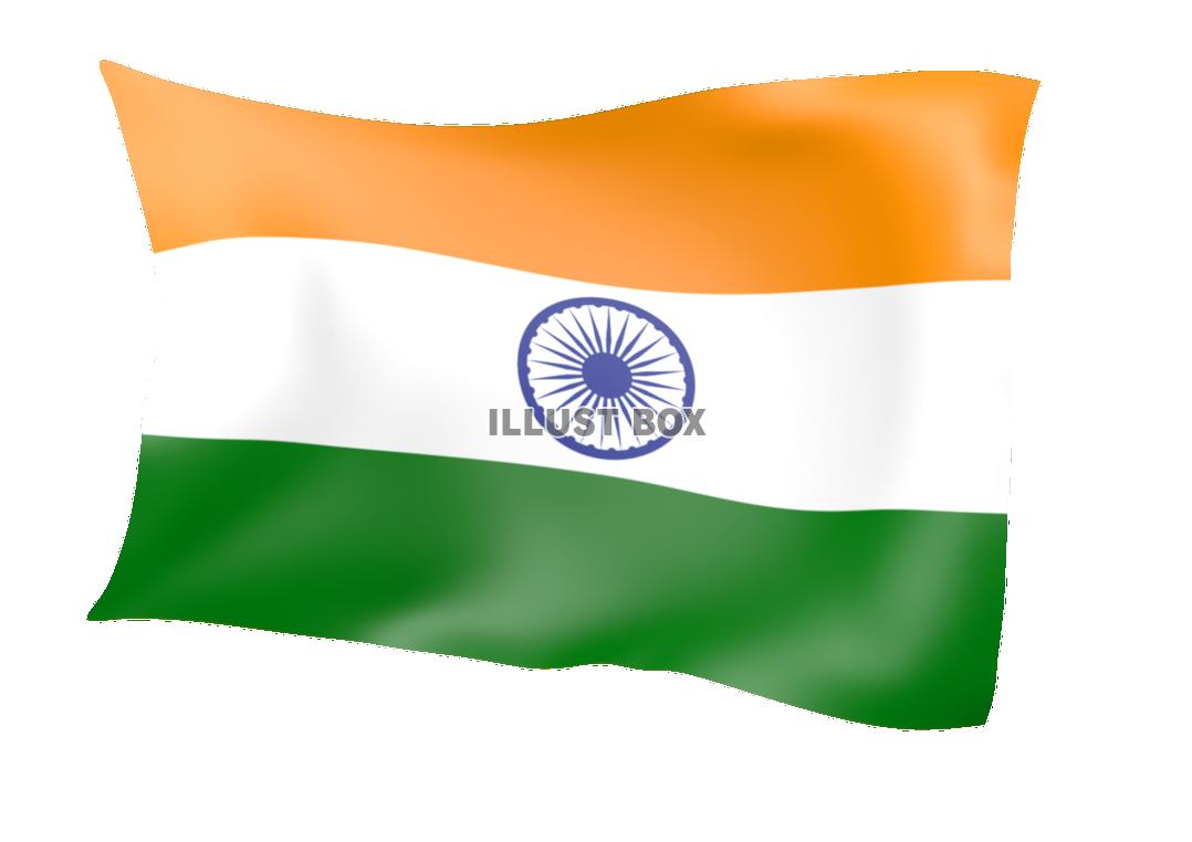 インドの国旗２　はためく国旗A