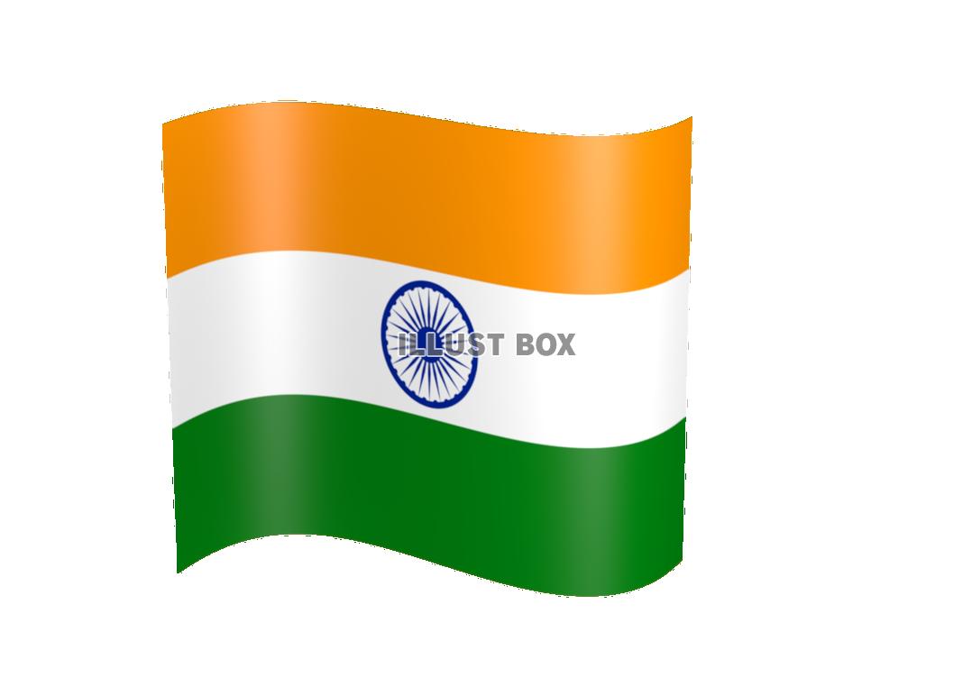 インドの国旗３　はためく国旗B