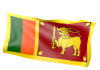 スリランカの国旗２　はためく国旗A