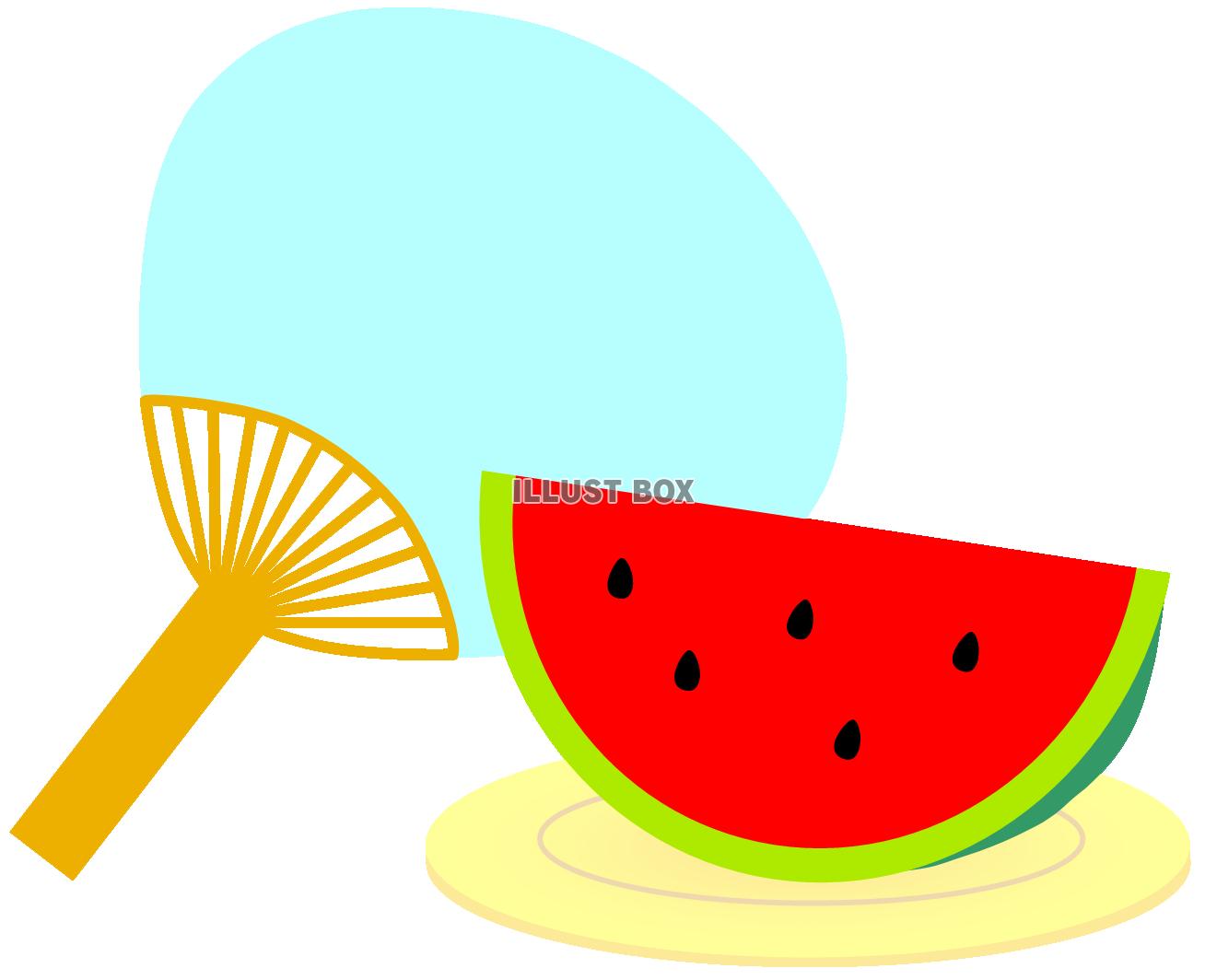 無料イラスト すいかとうちわ 西瓜 スイカ 団扇 ウチワ 夏 納涼 無料イラスト すいかとうちわ 西瓜 スイカ 団扇 ウチワ 夏 納涼