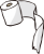 トイレットペーパーのイラスト
