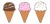 アイスクリームのイラスト素材