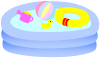 ビニールプール２（ボール、あひる、浮き輪、じょうろ、夏、子供、幼児、水遊び）