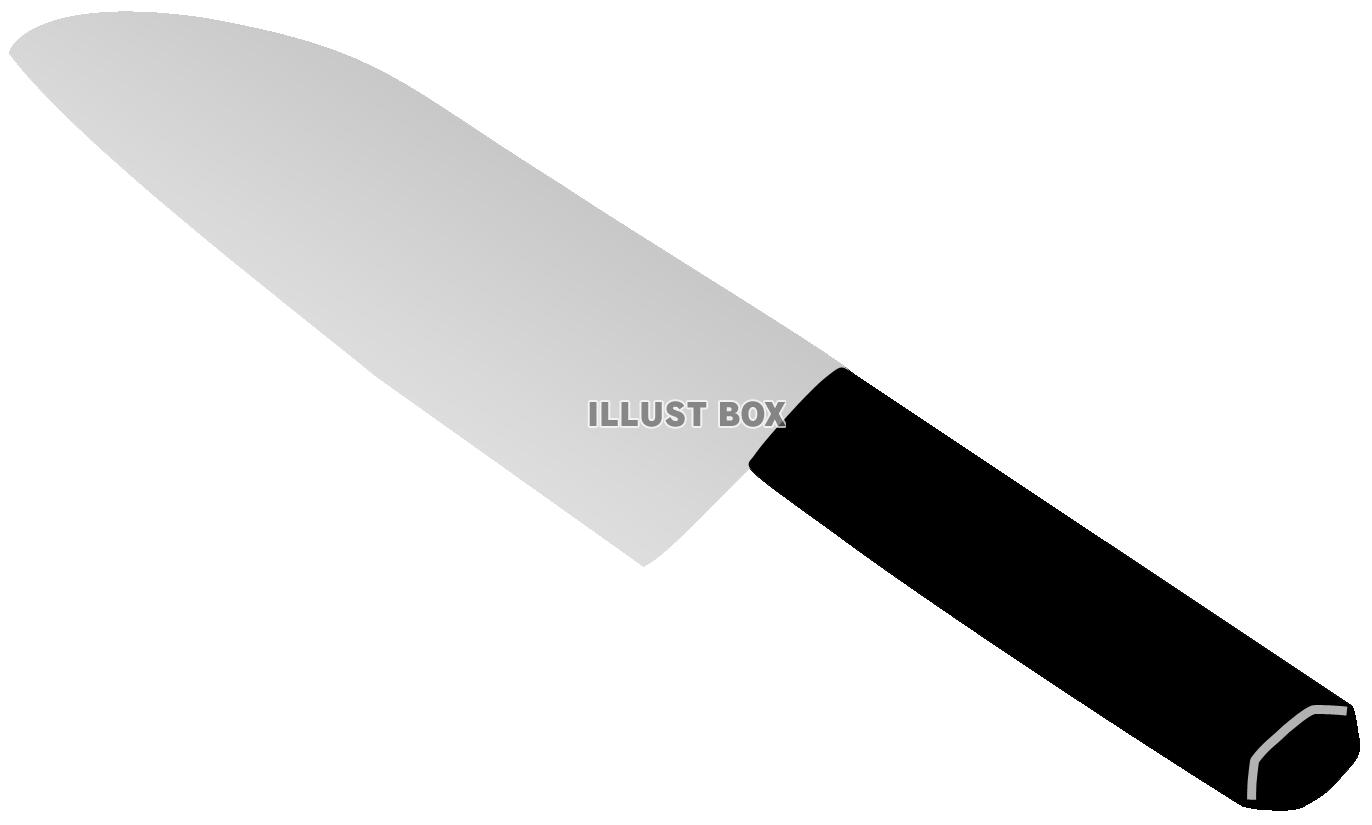 無料イラスト 文化包丁 料理 クッキング用品 三徳包丁 ナイフ