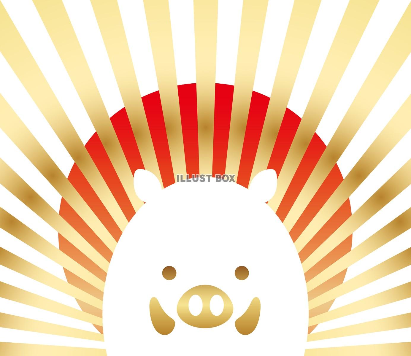 亥年　年賀状エレメント