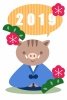 2019年　亥　年賀状素材