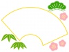 和風フレーム、松竹梅の飾り枠無料イラスト