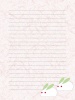 和紙の便箋横書き、雪うさぎのイラスト背景