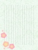 和紙の便箋縦書き、梅の花のイラスト背景