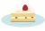 苺の乗ったショートケーキのイラスト
