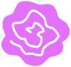 シンプルなバラ１　紫　（薔薇、ばら、敬老の日、古希、喜寿）