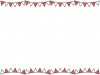 紅白ガーランドのフレーム三角旗飾り枠素材