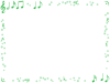 音符と水玉模様のフレーム、シンプル飾り枠　透過PNG