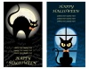 ハロウィーン　黒猫のカードセット