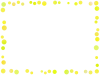 ドット柄フレーム、カラフル水玉模様飾り枠。透過PNG
