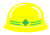 黄色の安全ヘルメットアイコン