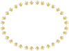 手のひらフレーム楕円形シンプル飾り枠素材　透過PNG