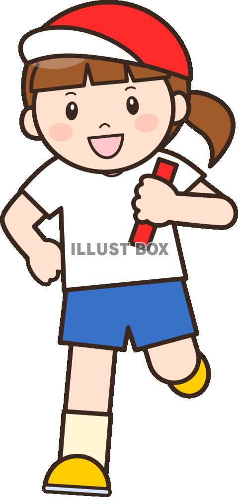 無料イラスト リレー選手の女の子