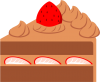 苺のチョコケーキ