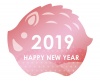 2019年　亥年　年賀状素材
