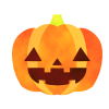 水彩風ハロウィンカボチャのイラスト　透過png