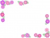 コスモスのフレーム花模様の飾り枠素材イラスト