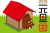 2019  年賀状　イノシシ　犬小屋