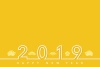 2019年　年賀状テンプレート