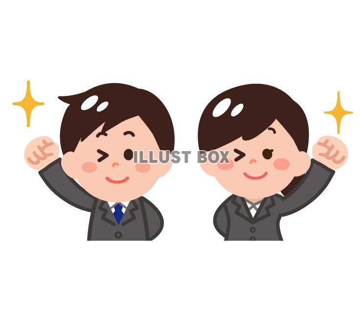 無料イラスト 会社員 男性 女性 のイラスト