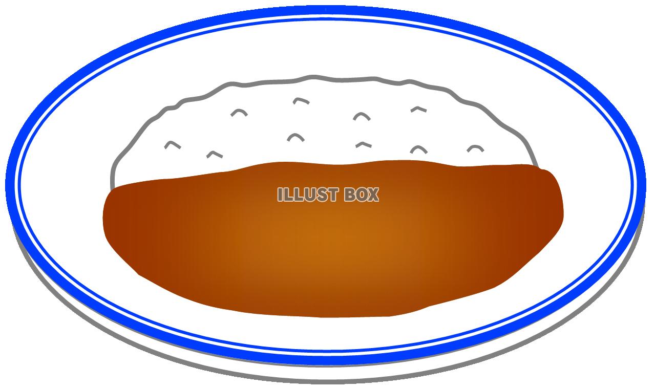 無料イラスト カレーライス２ 具なし