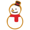 クリスマスクッキー 　雪だるま