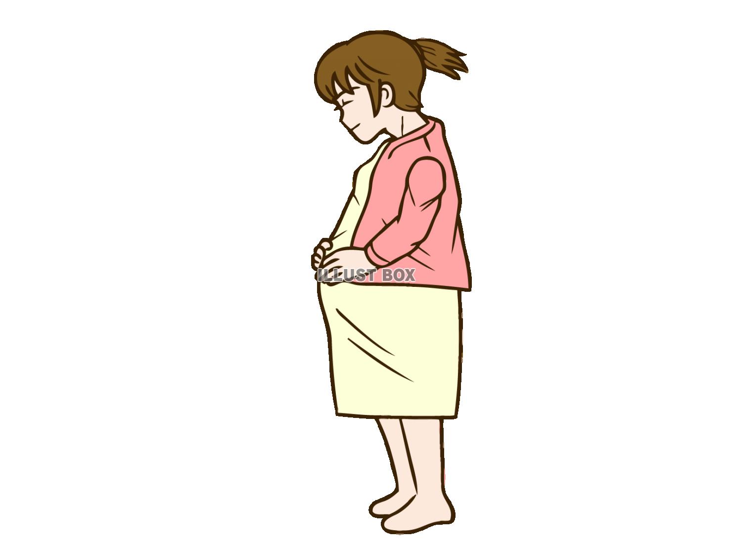 無料イラスト 妊婦さん