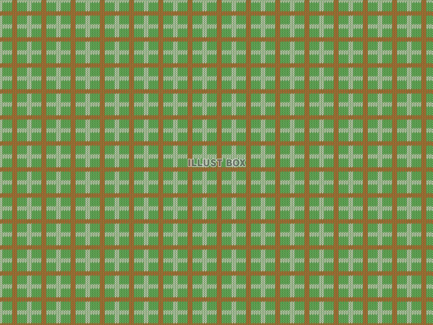 チェック模様のニットの背景パターン（緑）