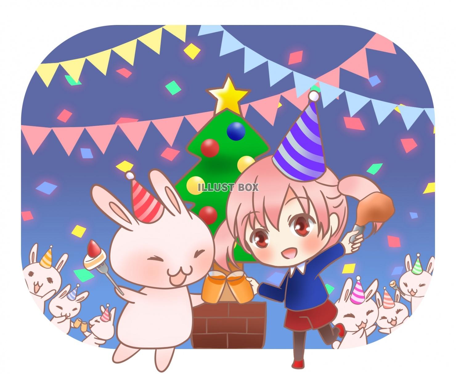 無料イラスト クリスマスパーティー