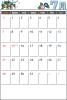 2019年　カレンダー・７月
