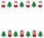 サンタクロースとトナカイのクリスマスツリーのフレーム