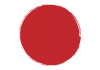 シンプルかすれのある赤い日の丸フレーム