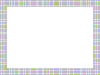 チェック模様のフレーム、シンプルな飾り枠。透過PNG