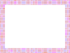 チェック模様のフレーム、シンプルな飾り枠。透過PNG