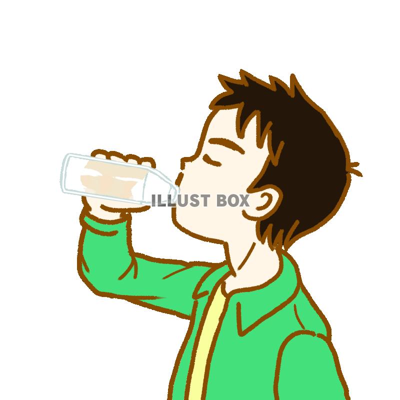 水を飲む イラスト無料