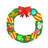 クリスマスリース　透過png