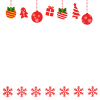 クリスマスオーナメントフレーム　透過png